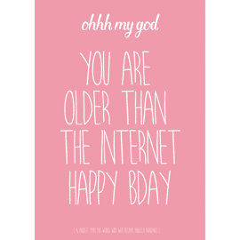 Postkaart You are older than the internet / Studio Inktvis